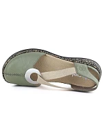 Rieker 46461-52 kožené sandály damakie built-in green Rieker 46461-52 kožené sandály damakie built-in green