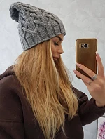 Fleecová čepice Sonia K201 tmavě šedá