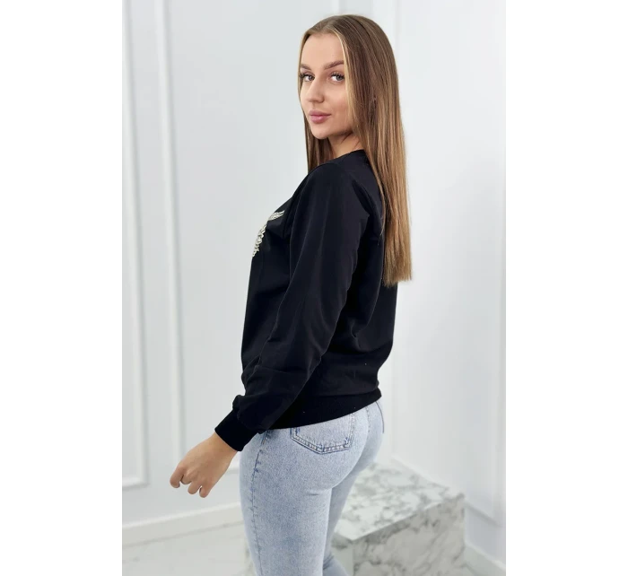 Mikina s potiskem černý