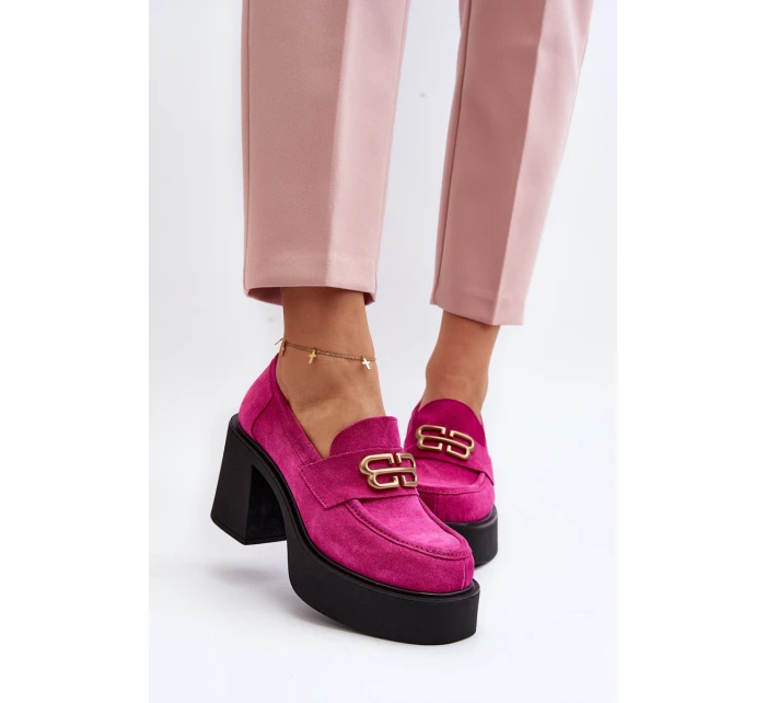 Zazoo 20170 Dámské Semišové Polobotky Na Podpatku Fuksie Zazoo 20170 Dámské Semišové Polobotky Na Podpatku Fuksie