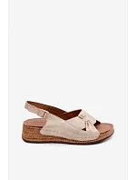 Pohodlné dámské sandály na platformě zlaté Iggy