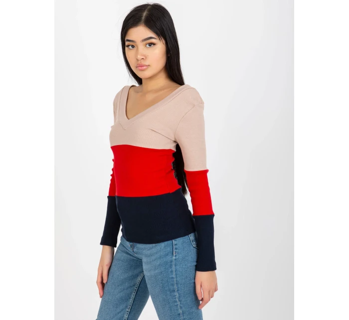 Halenka RV BZ 8429.41P tmavě modrá červená