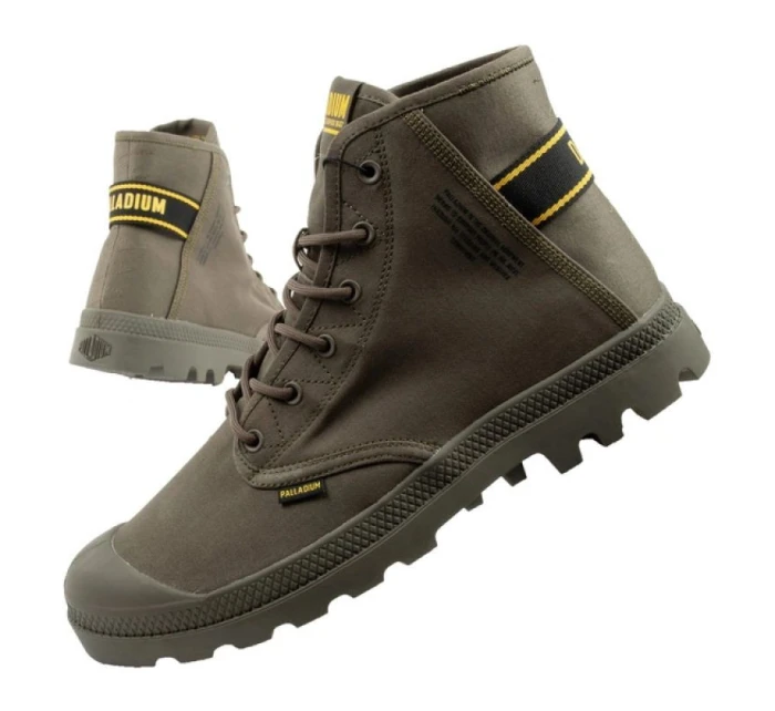 Palladium pánská sportovní obuv Pampa Hi Dare II kotníkové tenisky olivové barvy