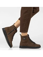 Dámské hnědé semišové kožené kotníkové boty Filippo model 22400220 Dámské hnědé semišové kožené kotníkové boty Filippo model 22400220