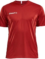 Craft Teamwear Squad Go Jersey Solid M Pánské sportovní tričko s výstřihem do V 82.5560 bright red