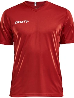Craft Teamwear Squad Go Jersey Solid M Pánské sportovní tričko s výstřihem do V 82.5560 bright red