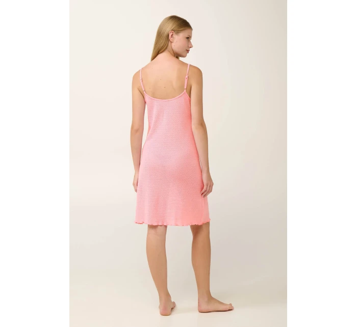 Vamp - Letní žakárová noční košile s ramínky 22902 - Vamp