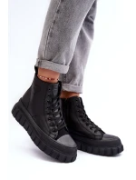 Kožené Boty Na Zip Big Star Černé model 21634271 - Big Star Shoes Kožené Boty Na Zip Big Star Černé model 21634271 - Big Star Shoes