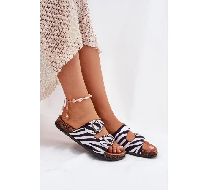 Dámské Pantofle S Přezkami Zebra Oliena Dámské Pantofle S Přezkami Zebra Oliena