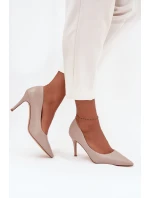 Dámské lodičky z eko kůže béžové model 21711389 - Boto