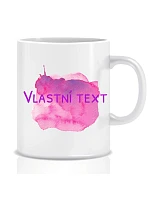 Personalizovaný klasický bílý keramický hrníček 300 ml s barevnou skvrnou Personalizovaný klasický bílý keramický hrníček 300 ml s barevnou skvrnou