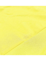 Tenká krátká žlutá dámská tepláková mikina (8B938-33)