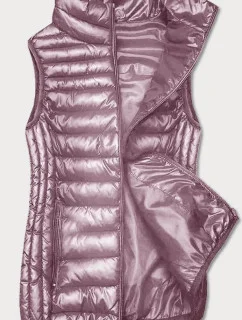 Růžová dámská vesta se stojáčkem model 19586893 - S'WEST