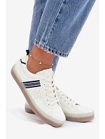 Eko kožené dámské tenisky Big Star model 22074741 Bílé - Big Star Shoes Eko kožené dámské tenisky Big Star model 22074741 Bílé - Big Star Shoes