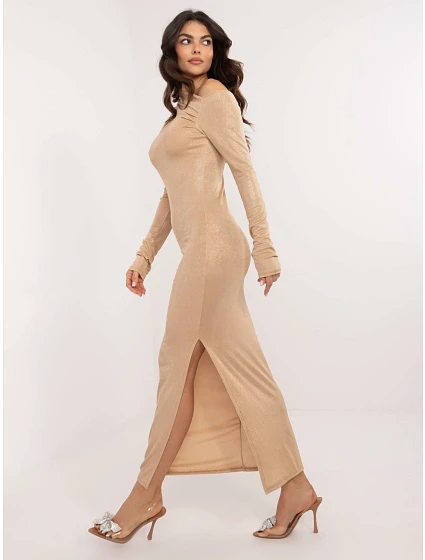 Šaty DHJ SK model 20686388 camel - FPrice Šaty DHJ SK model 20686388 camel - FPrice