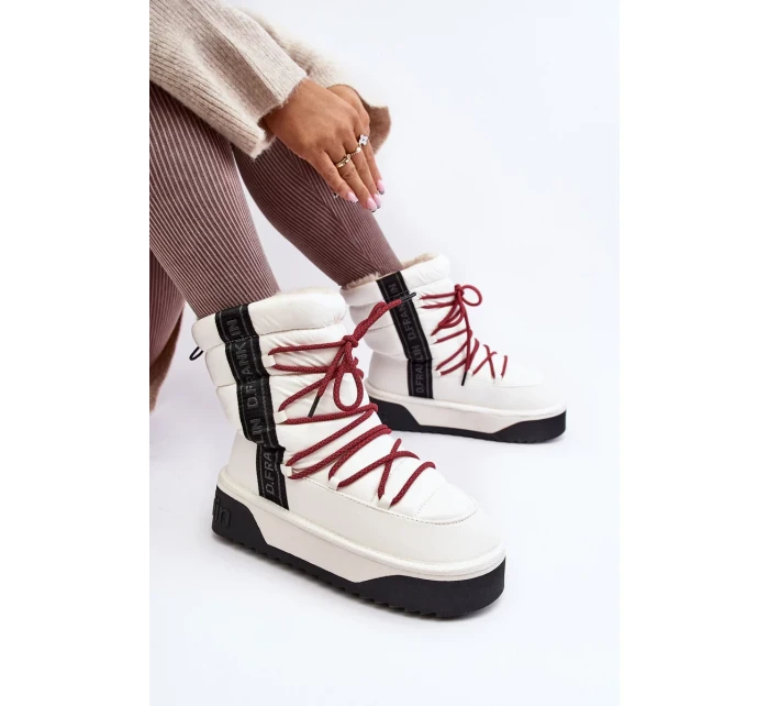 Dámské sněhule se silnou podrážkou, Vegan D.Franklin bílá Dámské sněhule se silnou podrážkou, Vegan D.Franklin bílá