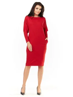 Dámské šaty A206 červené -  Awama