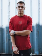 Pánské tričko s potiskem bordó Dstreet RX5522 Pánské tričko s potiskem bordó Dstreet RX5522