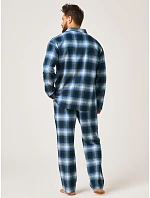 Pyžamo Key MNS 432 B26, délka/šířka 3XL–4XL, rozepínací Pyžamo Key MNS 432 B26, délka/šířka 3XL–4XL, rozepínací