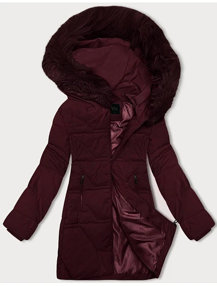 Dámská zimní bunda s kapucí J Style bordó (16M9099-06) Dámská zimní bunda s kapucí J Style bordó (16M9099-06)