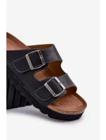 Lehké Pánské Pantofle S Přezkami Eko Kůže Big Star model 21683885 Černé - Big Star Shoes Lehké Pánské Pantofle S Přezkami Eko Kůže Big Star model 21683885 Černé - Big Star Shoes