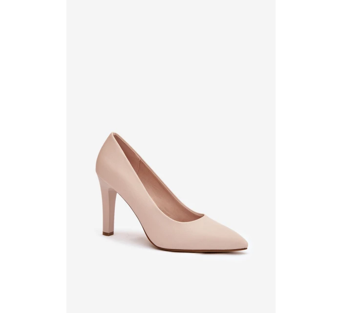 Kožené lodičky Sergio Leone 1446 světle béžové