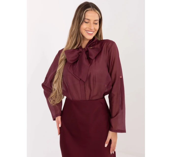 Koszula IT KS model 21786397 bordowy - FPrice Koszula IT KS model 21786397 bordowy - FPrice