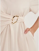 Sukienka MI SK model 22109767 jasny beżowy - FPrice