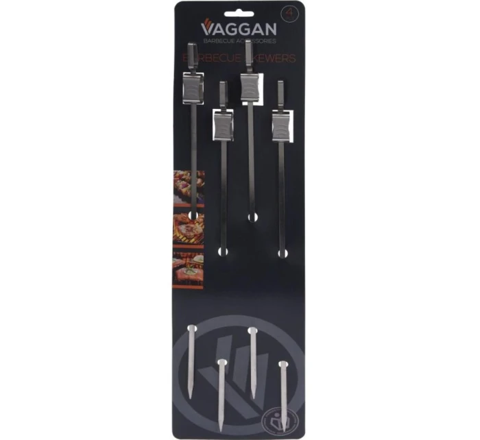 ŠPEJLE NA ŠPÍZY 4KS DÉLKA 40,5CM NEREZOVÁ OCEL