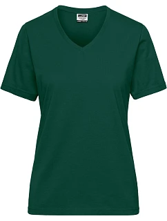 Daiber JN 1807 Dámské pracovní tričko z bio bavlny - Solid 02.1807 dark green