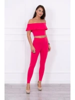 Sada s volánky malinová