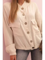 Dámská mušelínová košile s dlouhým rukávem béžová Dámská mušelínová košile s dlouhým rukávem béžová