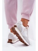 Semišové Lehké Sportovní Boty Pro Ženy Big Star RR274235 HI-POLY SYSTEM Béžové