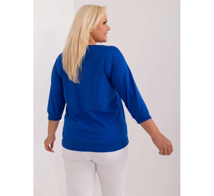 Bluzka RV BZ model 21370610 kobaltowy - FPrice Bluzka RV BZ model 21370610 kobaltowy - FPrice