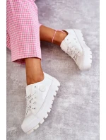 Módní lakované tenisky Big Star KK274045 Bílá Módní lakované tenisky Big Star KK274045 Bílá