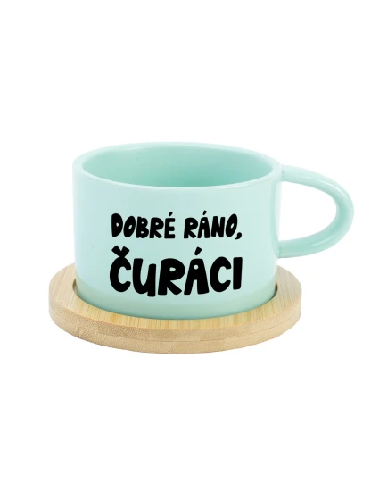 DOBRÉ RÁNO, ČURÁCI - mint hrníček makronka 200 ml DOBRÉ RÁNO, ČURÁCI - mint hrníček makronka 200 ml