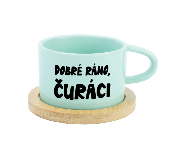 DOBRÉ RÁNO, ČURÁCI - mint hrníček makronka 200 ml DOBRÉ RÁNO, ČURÁCI - mint hrníček makronka 200 ml