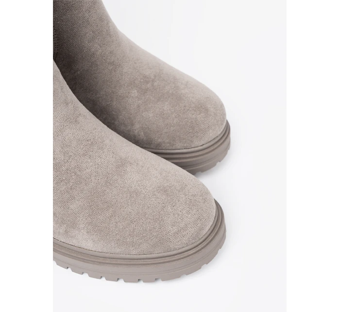 Exkluzívní kotníčkové boty šedo-stříbrné dámské platforma Exkluzívní kotníčkové boty šedo-stříbrné dámské platforma