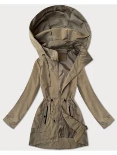 Béžová dámská bunda pro přechodné období model 21059197 - J.STYLE