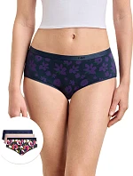 Dámské bavlněné kalhotky 3 ks DIM LES POCKETS COTTON BOXER 3x - DIM - červená