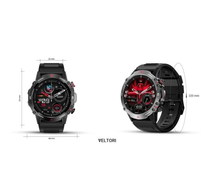 Černý silikonový řemínek model 21805549 - VELTORI