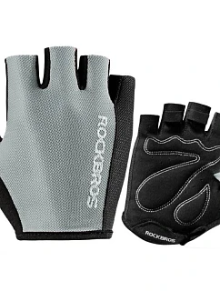 Cyklistické rukavice Rockbros S099GR velikost L - šedé