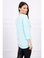 Halenka s potiskem Letní auto mint