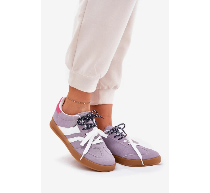 Nízké Dámské Tenisky S Dvojitým Šněrováním Fialové Ventus
