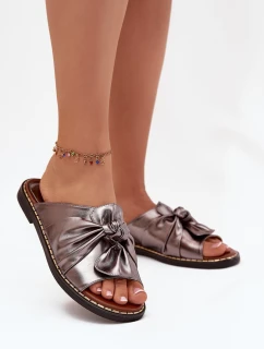 Dámské Pantofle Na Ploché Podešvi Grafitové Nelvira