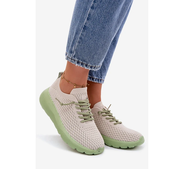 Materiálové Dámské Sportovní Boty Béžové Helinae Materiálové Dámské Sportovní Boty Béžové Helinae