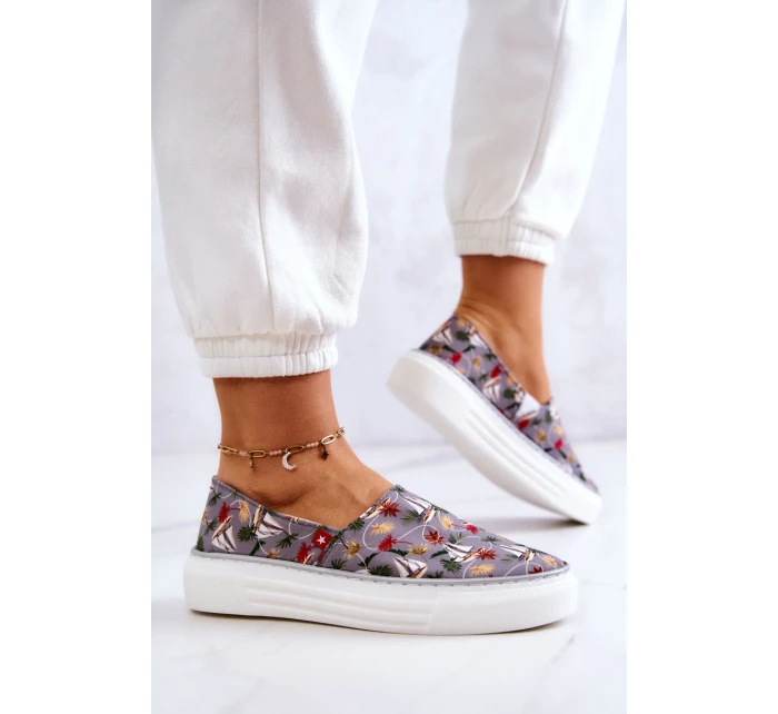 Dámské tenisky nazouvací Memory Foam Big Star model 21577194 šedé - Big Star Shoes