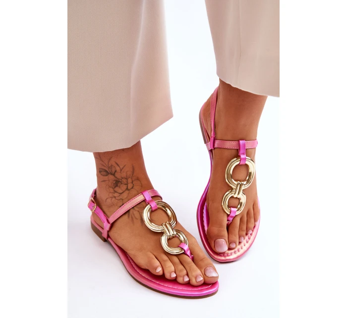 Ploché kožené žabky růžové Keep Going Ploché kožené žabky růžové Keep Going