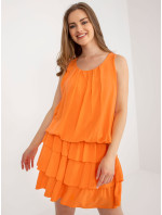 Oranžové šaty s volánky OCH BELLA