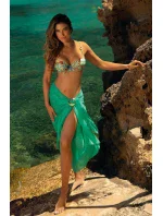 Dámské dvoudílné plavky Mykonos 2 S936MN2 zelené se vzorem - Self